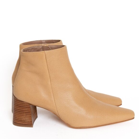 Flattered Leather Boot Cognac Cream Beige Ankle Bootie Remi EU 40 - Picture 1 of 16